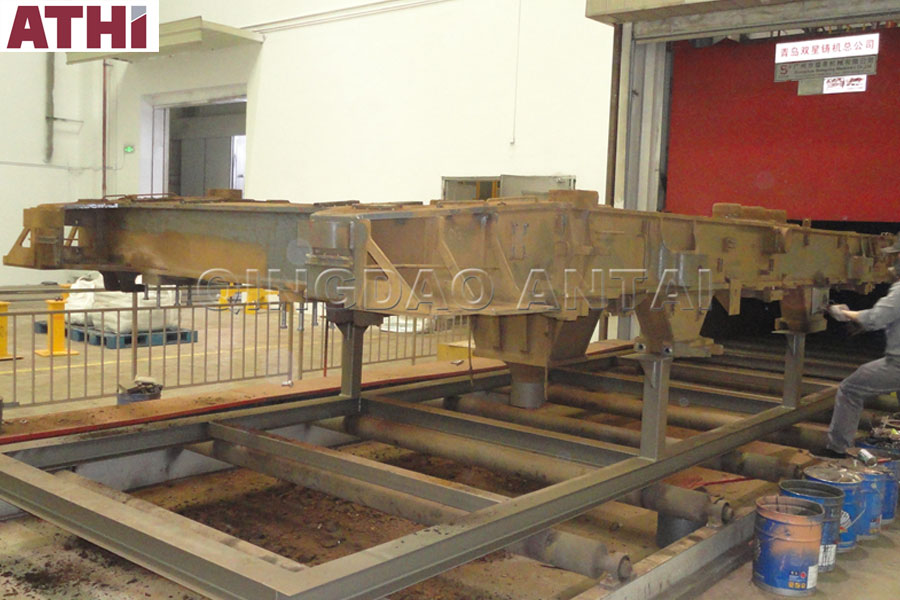 QAT6930 steel structures roller conveyor shot blasting equipment